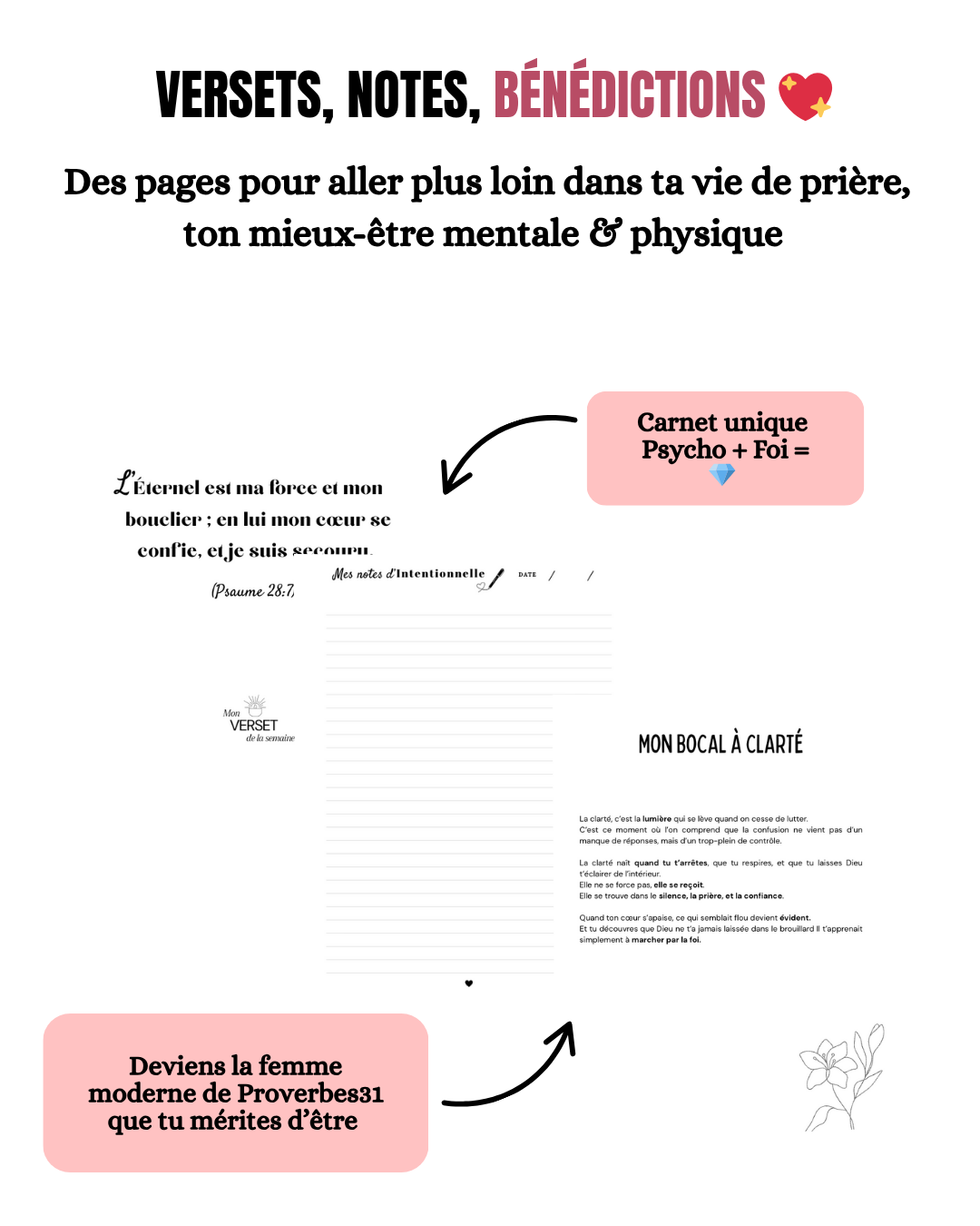 L'Intentionnelle 🎀 Ton carnet pour apaiser ton mental avec Dieu